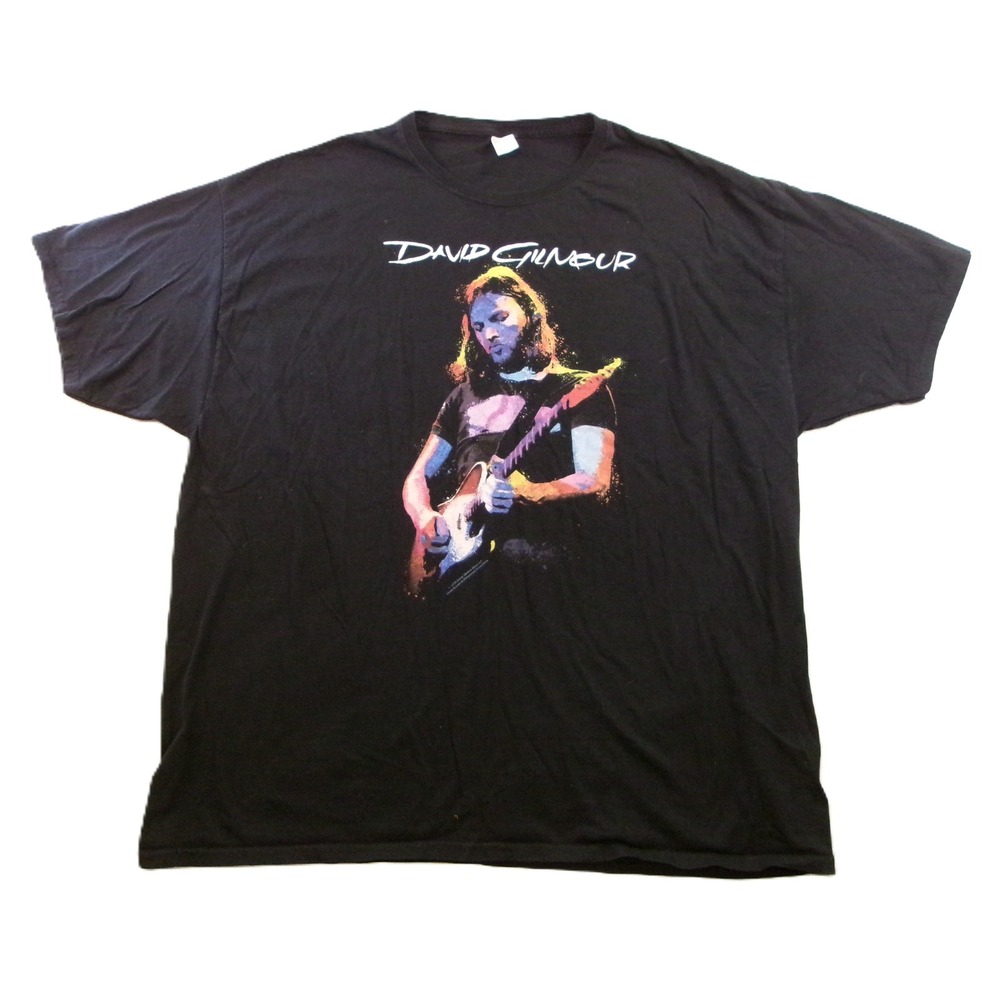 David Gilmour Graphic T-Shirt Mens 3XL Black Pink Floyd Rock Tee